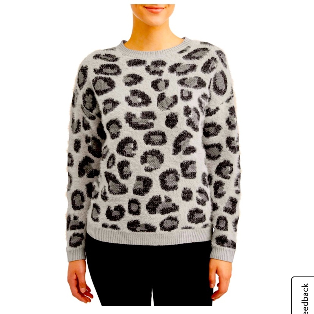 3 for $12 | Time and Tru | Leopard Print Pullover Sweater